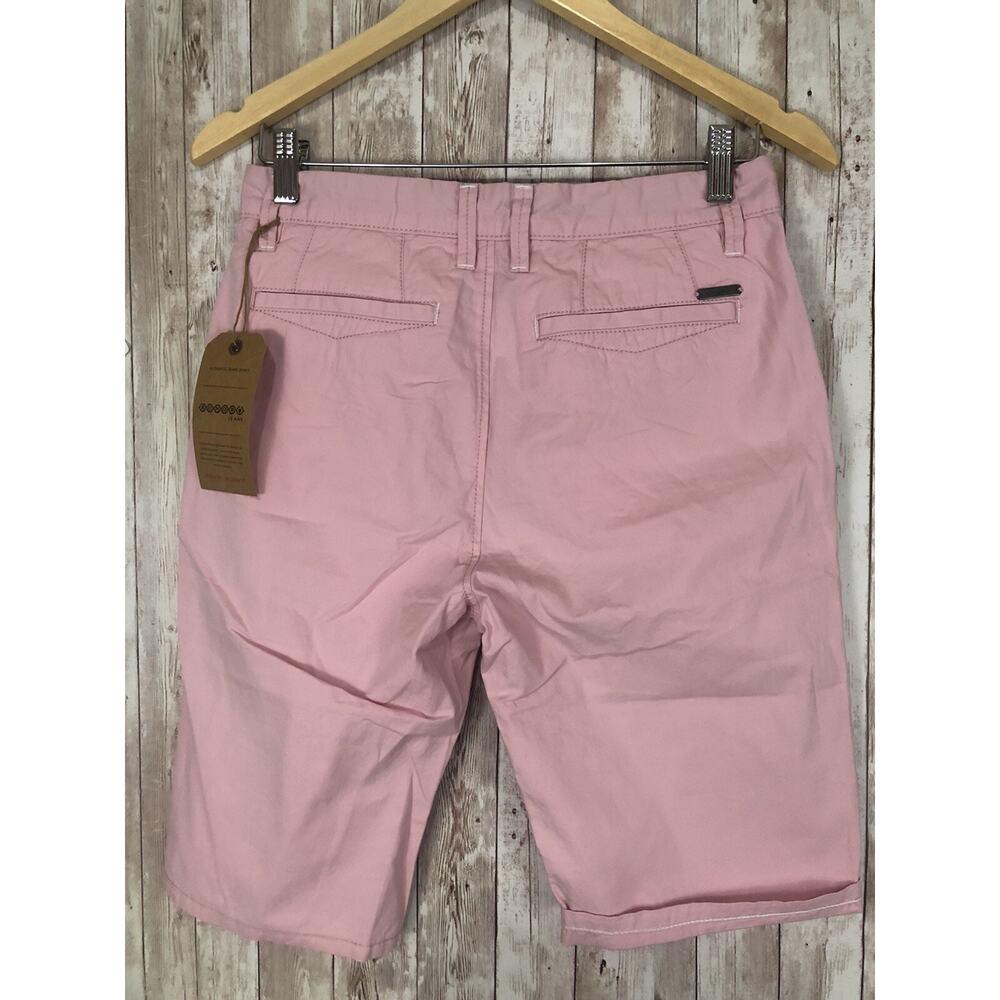 Bonobo Shorts Womens 2 Pink Flat Front Chino Pockets W:26 N35 - Picture 5 of 6